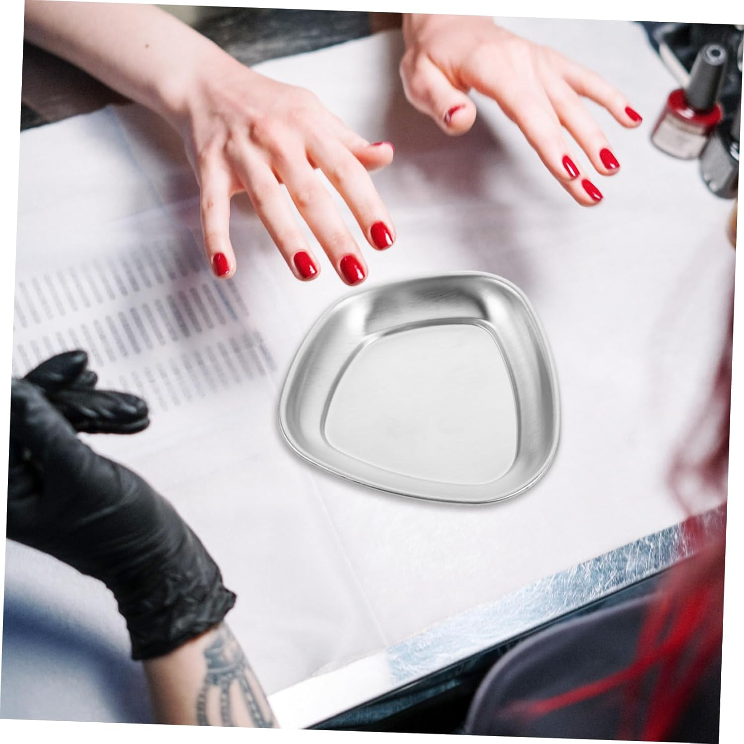 Ipetboom Nail Tools Sterilizer Tray Nail Salon Supplies Stainless Steel Cleaning image number 1