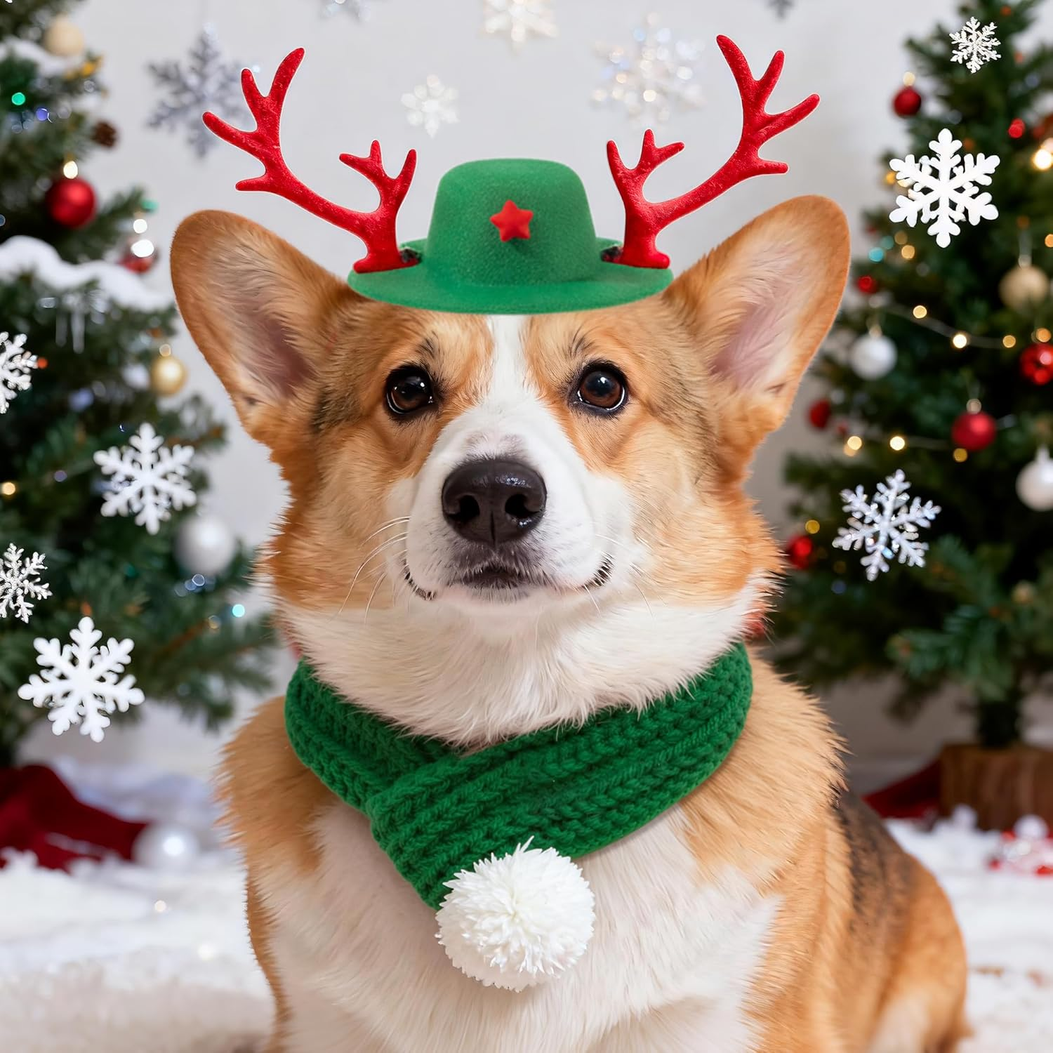 Christmas Dog Costume Green M