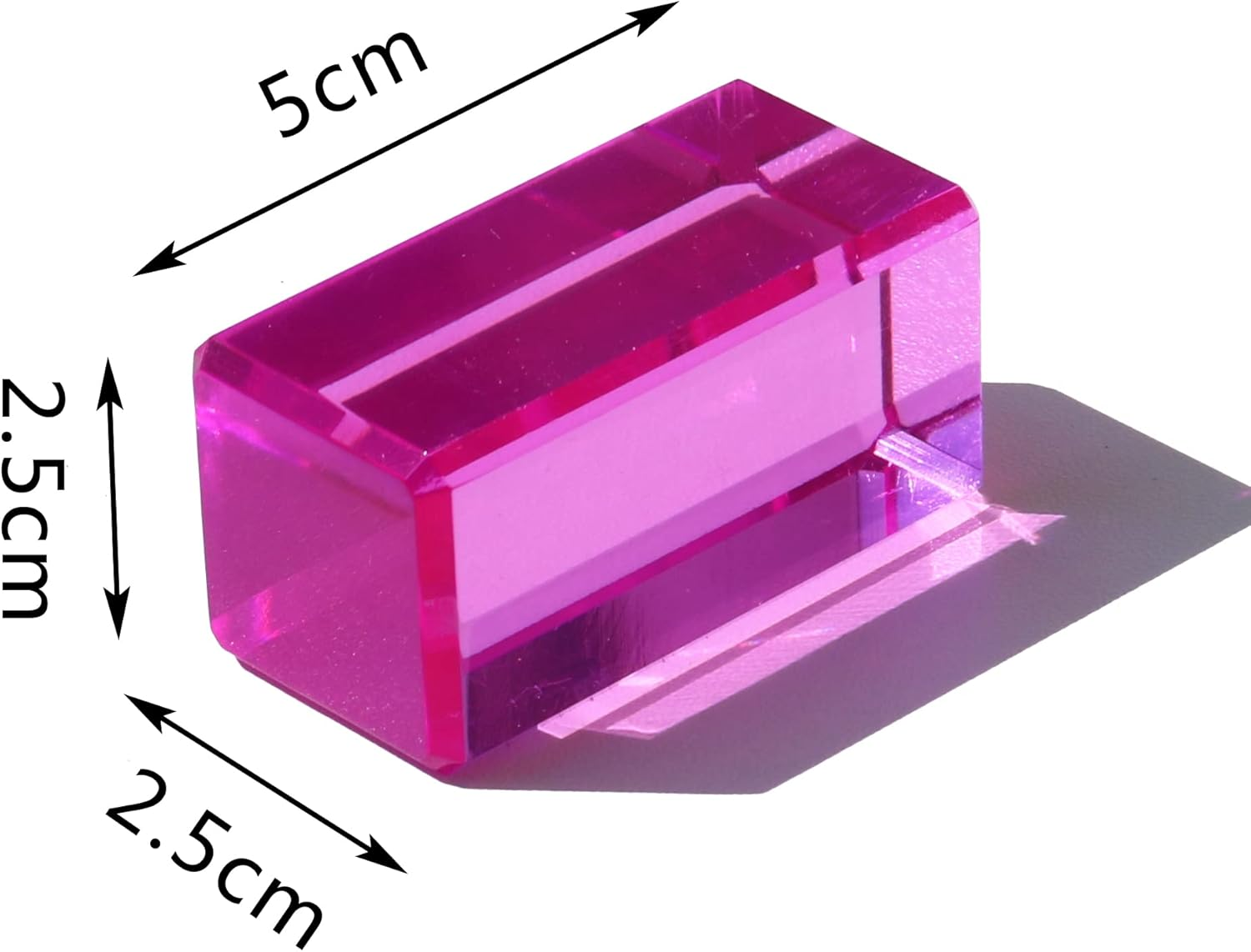 Rainbow Crystal Acrylic Strip Blocks Rectangle Stacking Gem Blocks for Kids 16 Colors Gem Cubes Stacking Educational Sensory Light Learning Toys(16Pcs Strip Blocks)&hellip; image number 1