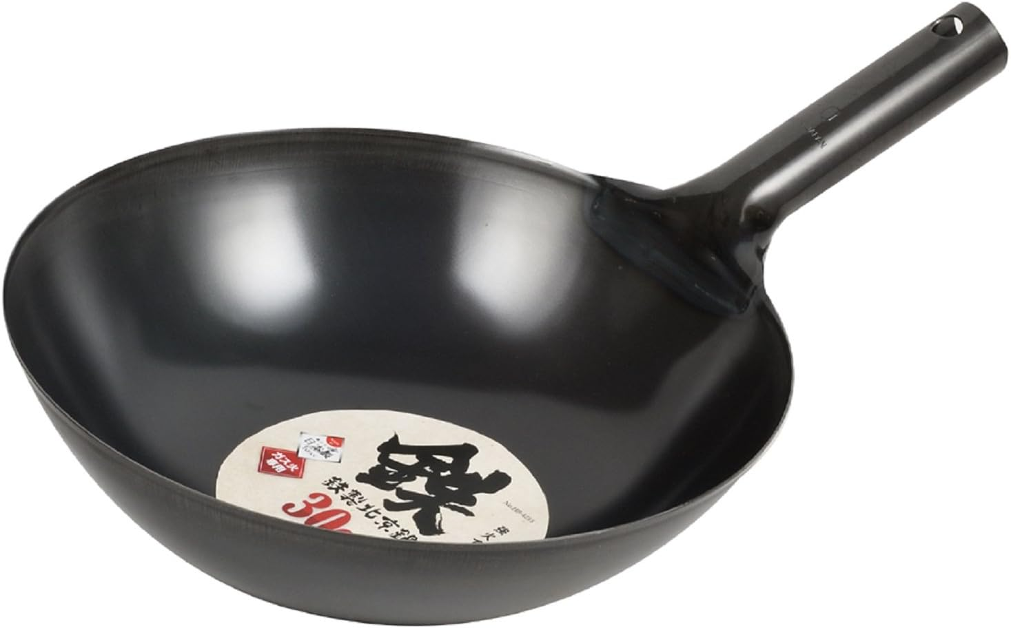 Pearl Metal HB-4214 Wok, Black, 10.6 Inches (27 Cm), Iron Beijing Pot image number 3