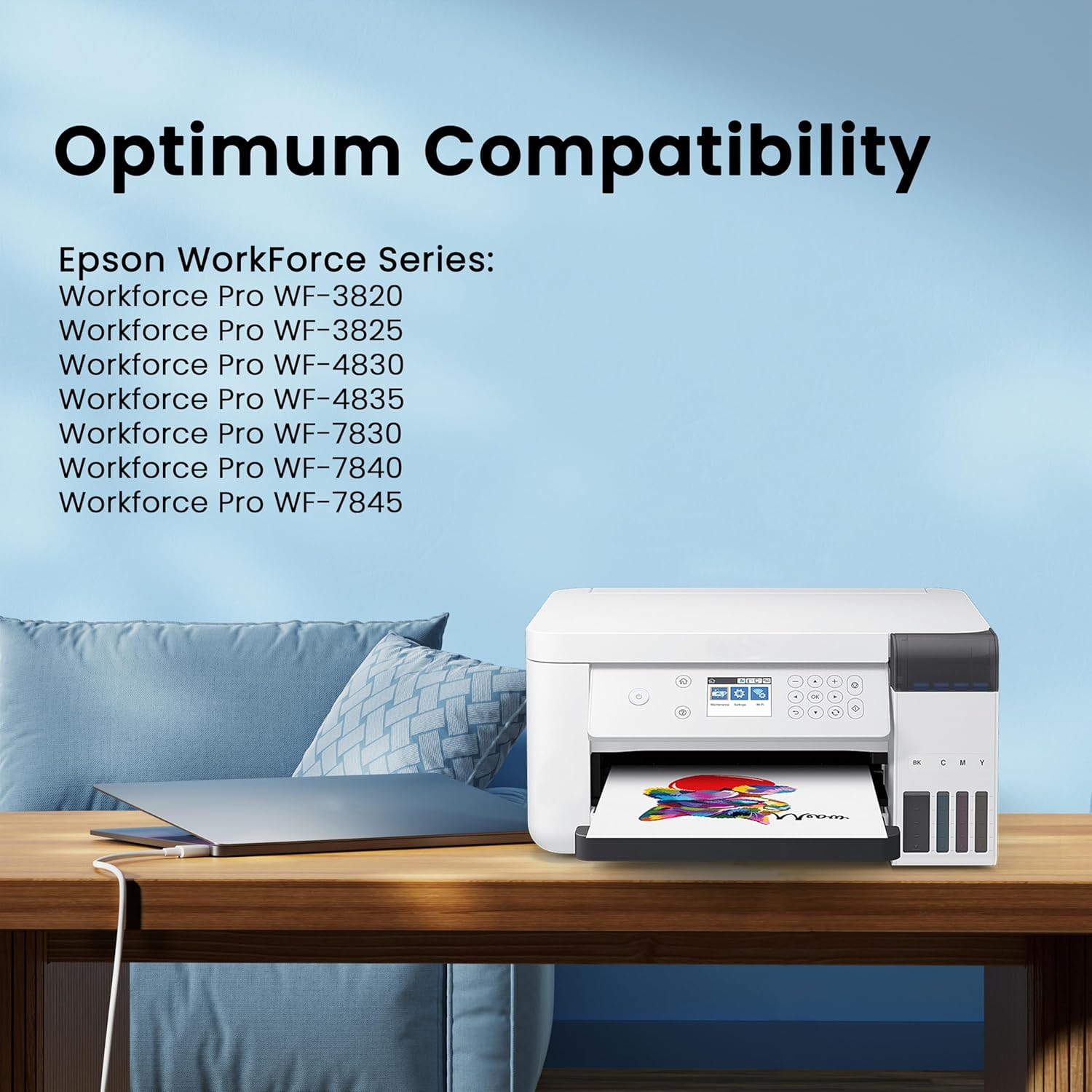 Artillo 812XL Ink Cartridge Replacement for Epson 812XL Ink Cartridges 812 XL T812 T812XL for Workforce Pro WF-3820 WF-3825 WF-4830 WF-4835 WF-7830 WF-7840 WF-7845 Printer (5 Pack, 2BCMY) image number 5