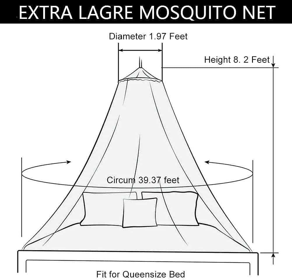 Bed Canopy with Fluorescent Stars & Moon Glow in Dark Bed Net for Baby, Kids, Girls or Adults, Canopy Bed Curtains to Cover the Baby Crib, Queen Size,Full Size,King Size Bed image number 2