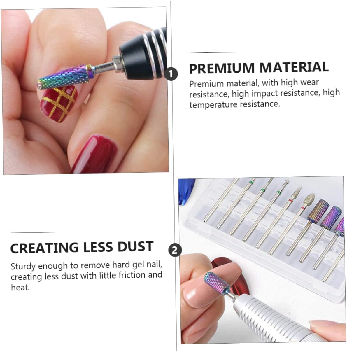 AUTSUPPL 10Pcs Manicure Grinding Heads Nail Polishing Tools High Wear Resistant Nail Beauty Accessories Beginner Friendly image number 1