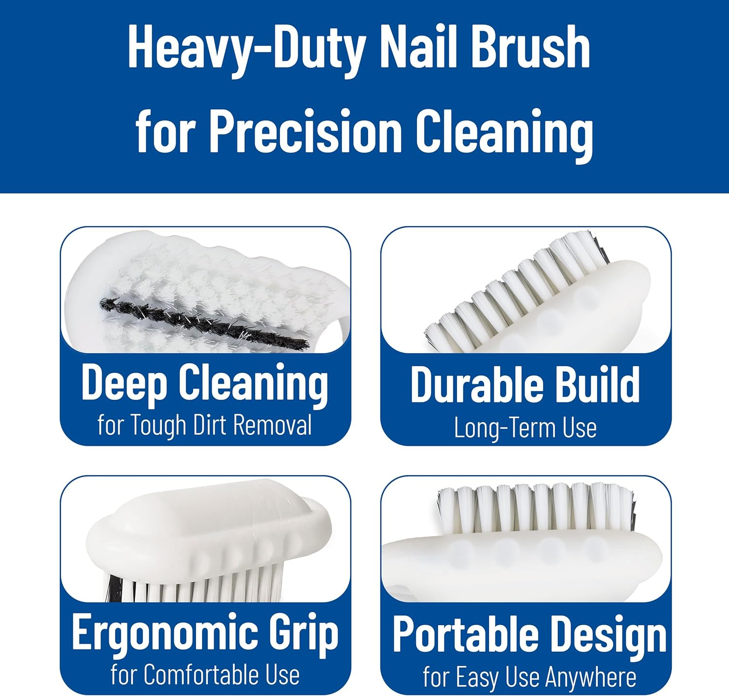 Carlisle Foodservice Products Hand and Nail Brush, White image number 4