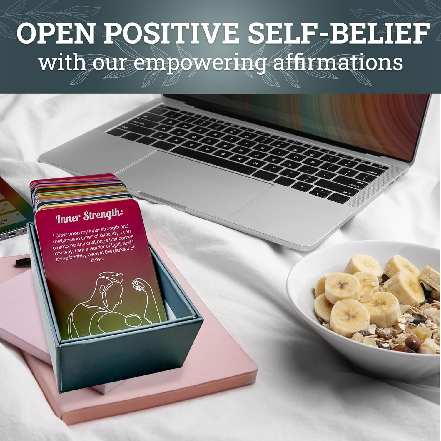 Rethink 95 Positive Affirmation Cards for Mindfulness | Inspirational Motivational Cards for Women, Men, Teens | Stress Anxiety Relief and Mental Wellness | Durable Self Care Card Set image number 2