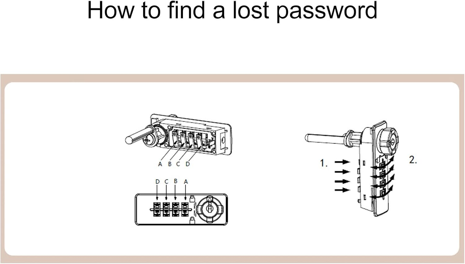 4 Digit Mechanical Code Digital Combination Lock, Password Safety Drawer Shoe File Cabinet Lock, Password Entry Cam Lock image number 2