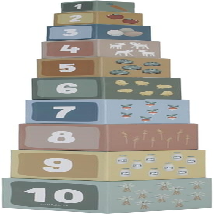 Little Dutch Little Farm Cardboard Building Blocks image number 2