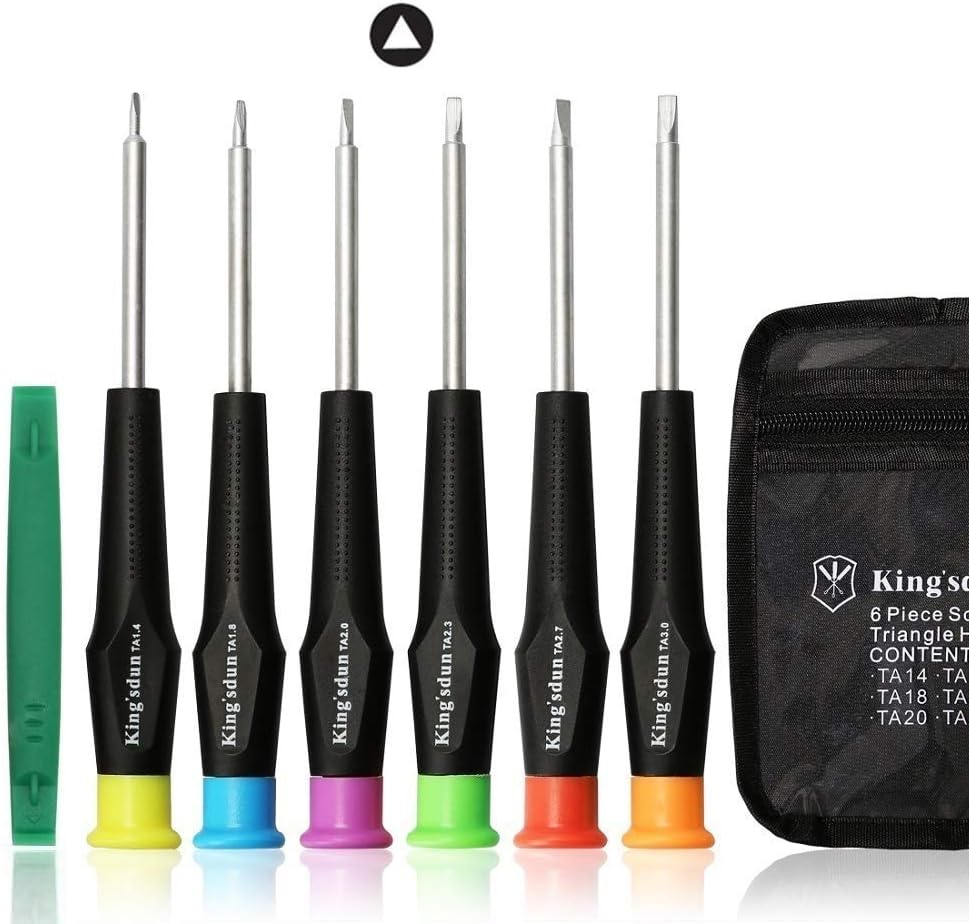 Full Triangle Head Screwdriver Set for Electronic Toys, 7-Piece Triangle Security Screws Driver Tool Kit for Thomas Mcdonald'S Toy Series Repair Battery Disassemble - Toys Triangle Driver Set image number 2