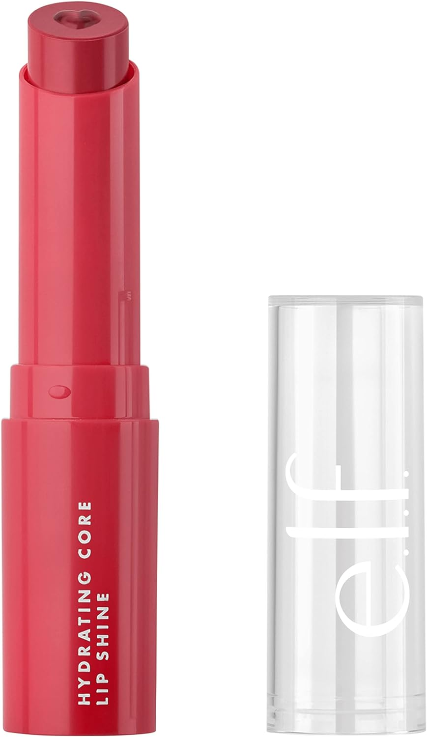 E.L.F. Hydrating Core Lip Shine, Lip Balm for a Sheer Tint of Color & Soft Shine, Infused with Moisturizing Vitamin E, Vegan & Cruelty-Free, Lovely