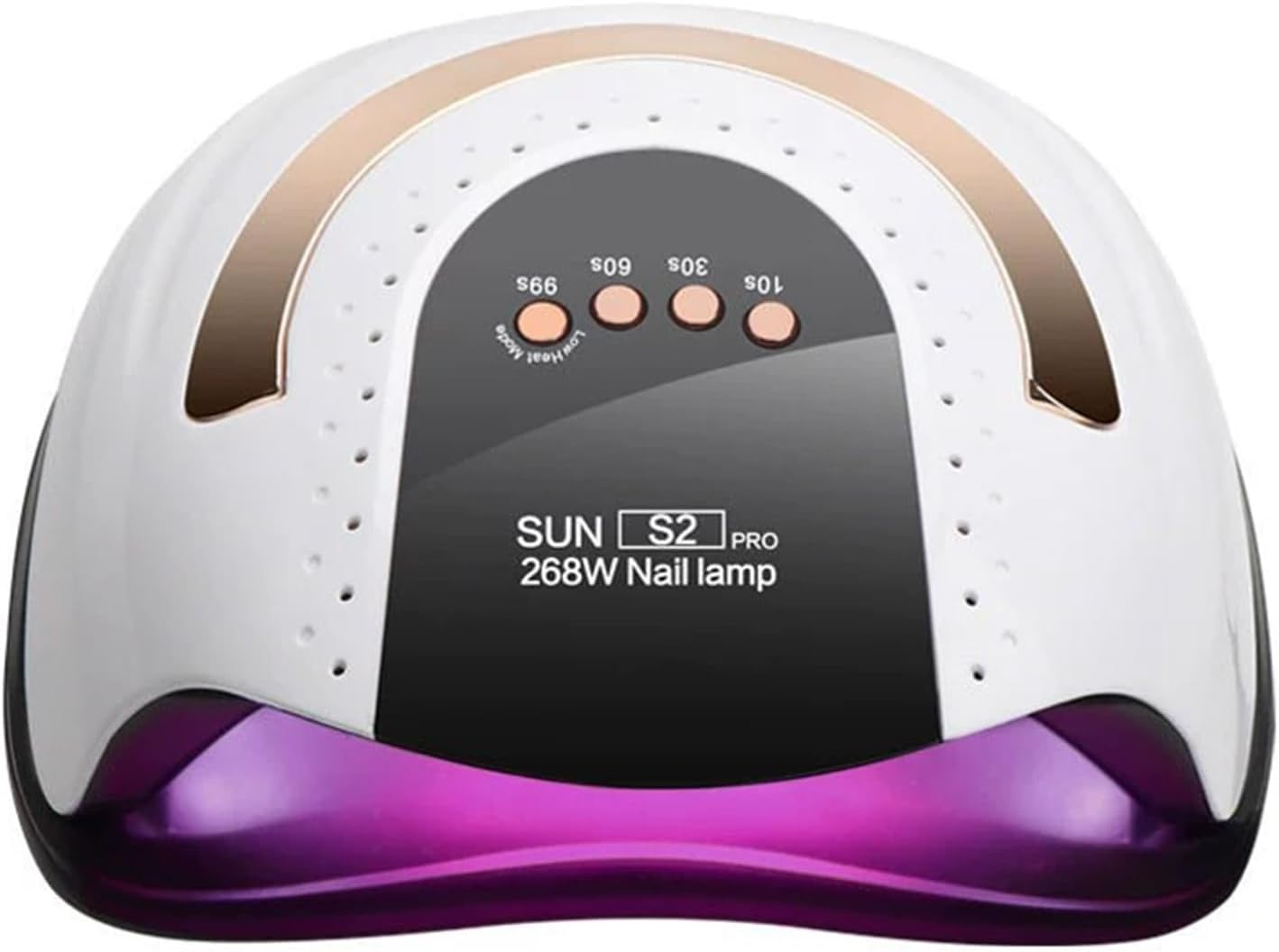 268W UV LED Nail Lamp Portable UV Light for Gel Nails High Power Nail Dryer with 57 LED Beads 4 Timer Settings LCD Display Removable Base Intelligent Infrared Sensor Design image number 3