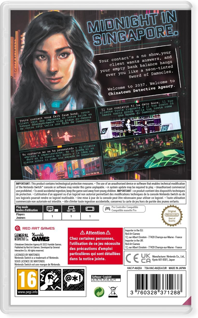 Red Art Games Chinatown Detective Agency Nintendo Switch Game image number 3