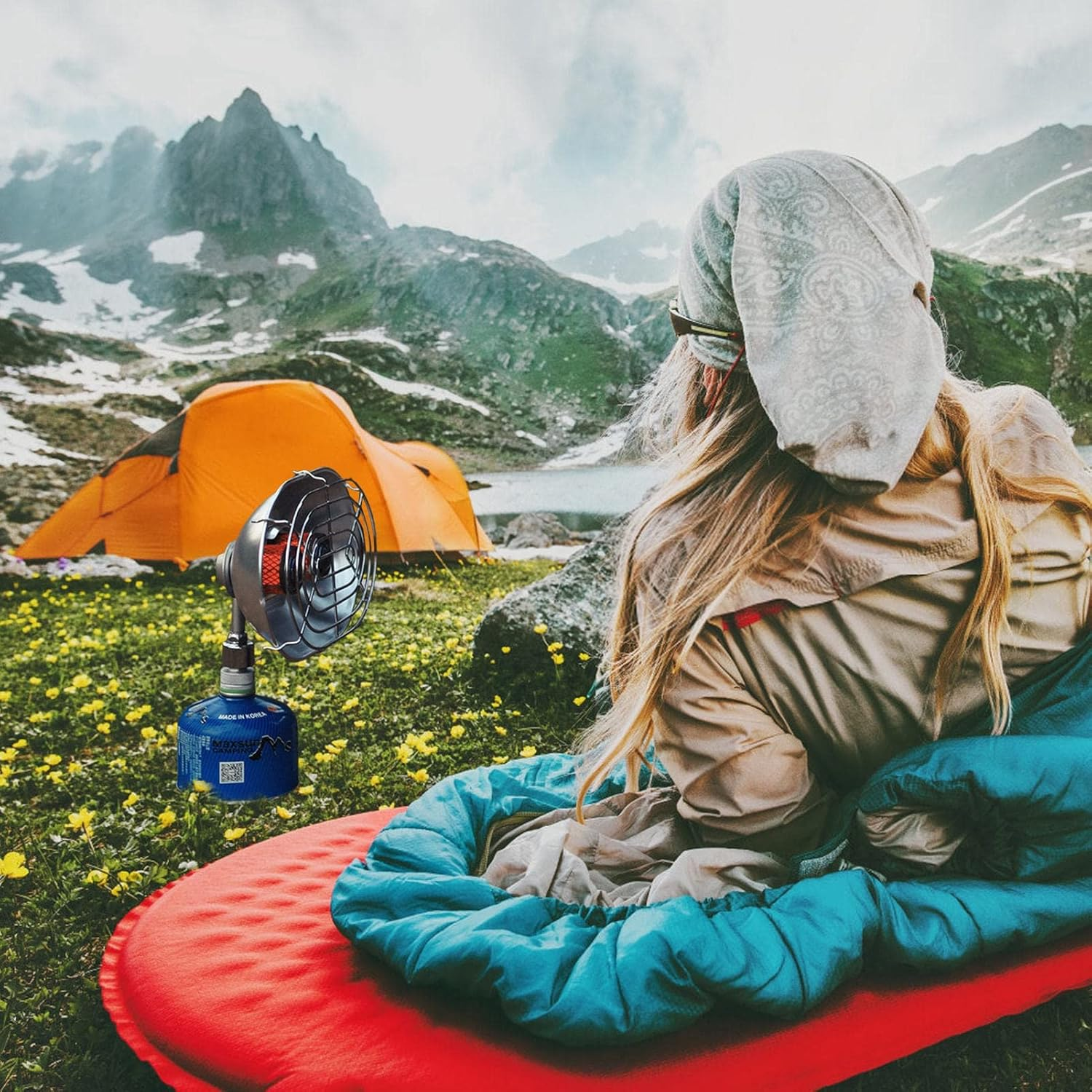 Portable Heater for Camping - Copper Alloy Aluminum Alloy Stainless Steel Heater - High Temperature Resistant Efficient Outdoor Heater for Fishing Travel Hiking Camping Buniq image number 2