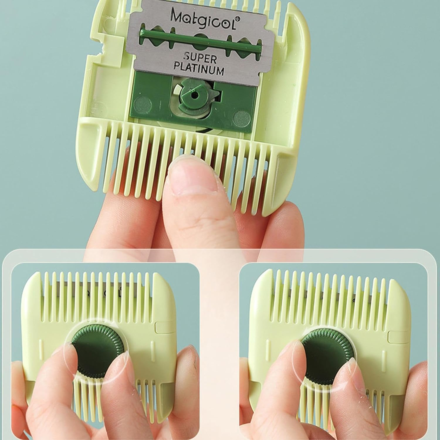 Hair Razor Comb | Hair Comb Double Side Scissors - Razor Hair Cutting Tool for Women, Children'S Haircut, Remove Split Ends Borato image number 1