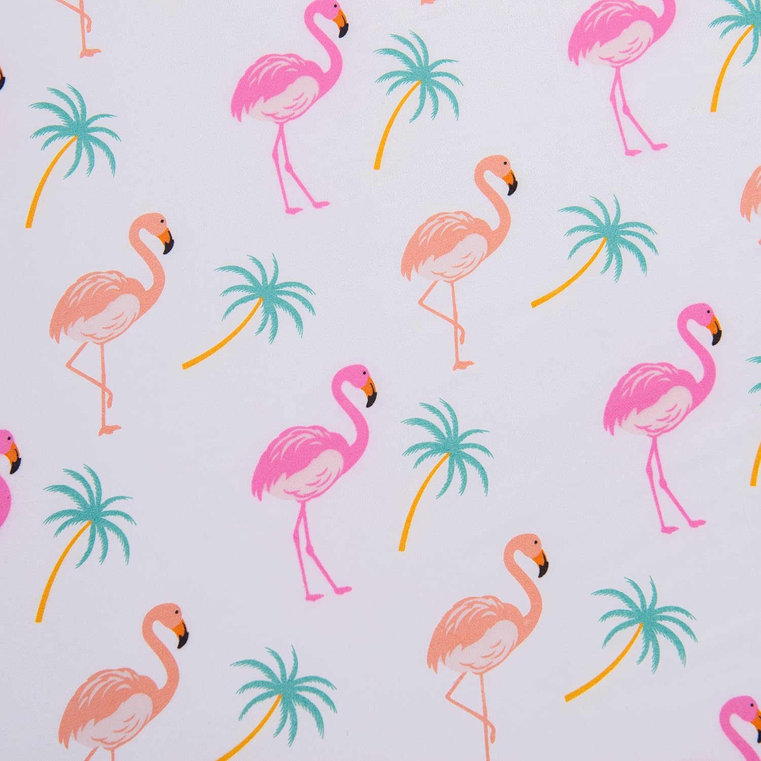 Elegant Comfort Ultra-Soft Double Brushed 6-Piece Microfiber Sheet Set Beautiful Tropical Patterns, and Vibrant Solid Colors, Luxury, All-Season Bed Sheet Set - Flamingo, Queen