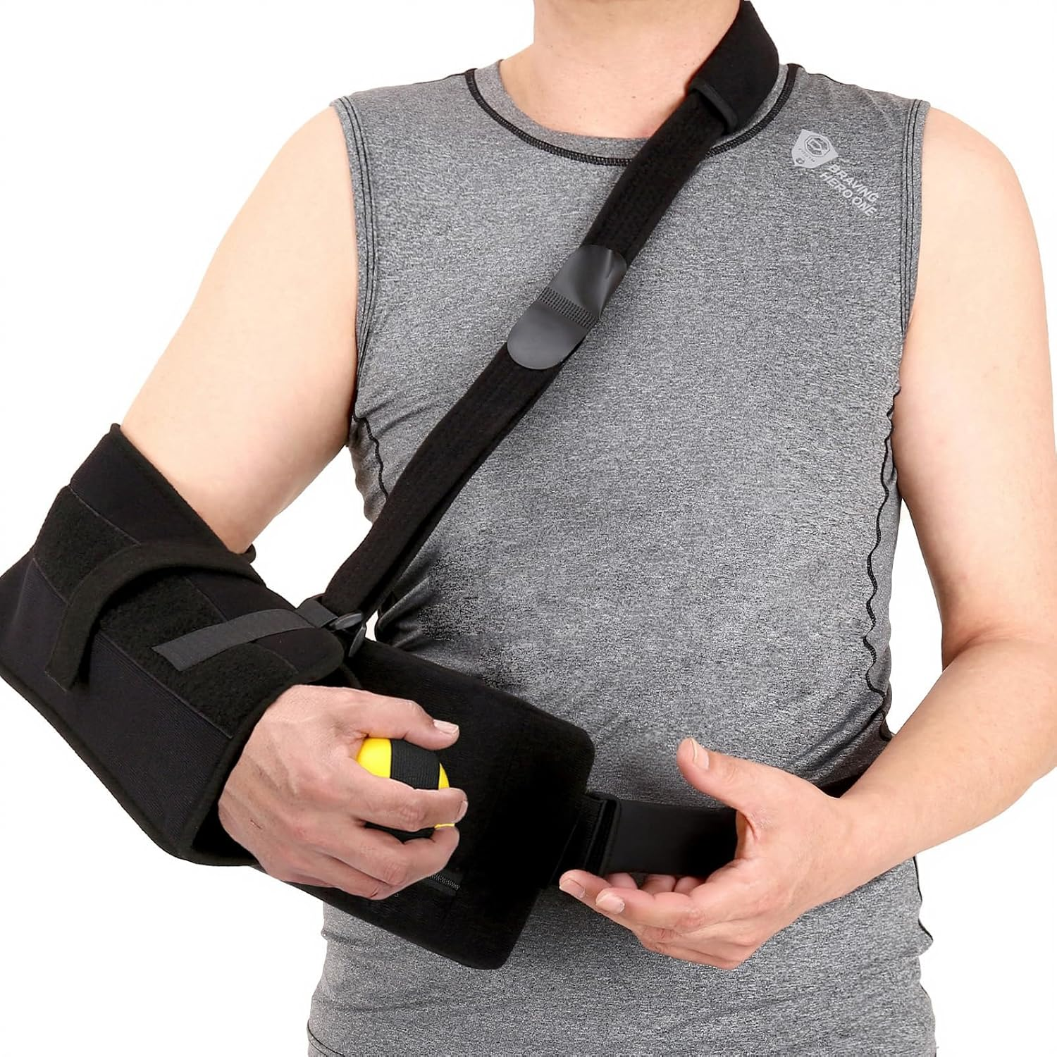 Shoulder Abduction Sling with Removable Pillow, Sholder Immobilizer for Rotator Cuff, Sublexion, Surgery, Dislocated, Broken Arm, Arm Sling for Women & Men, Fits Left & Right