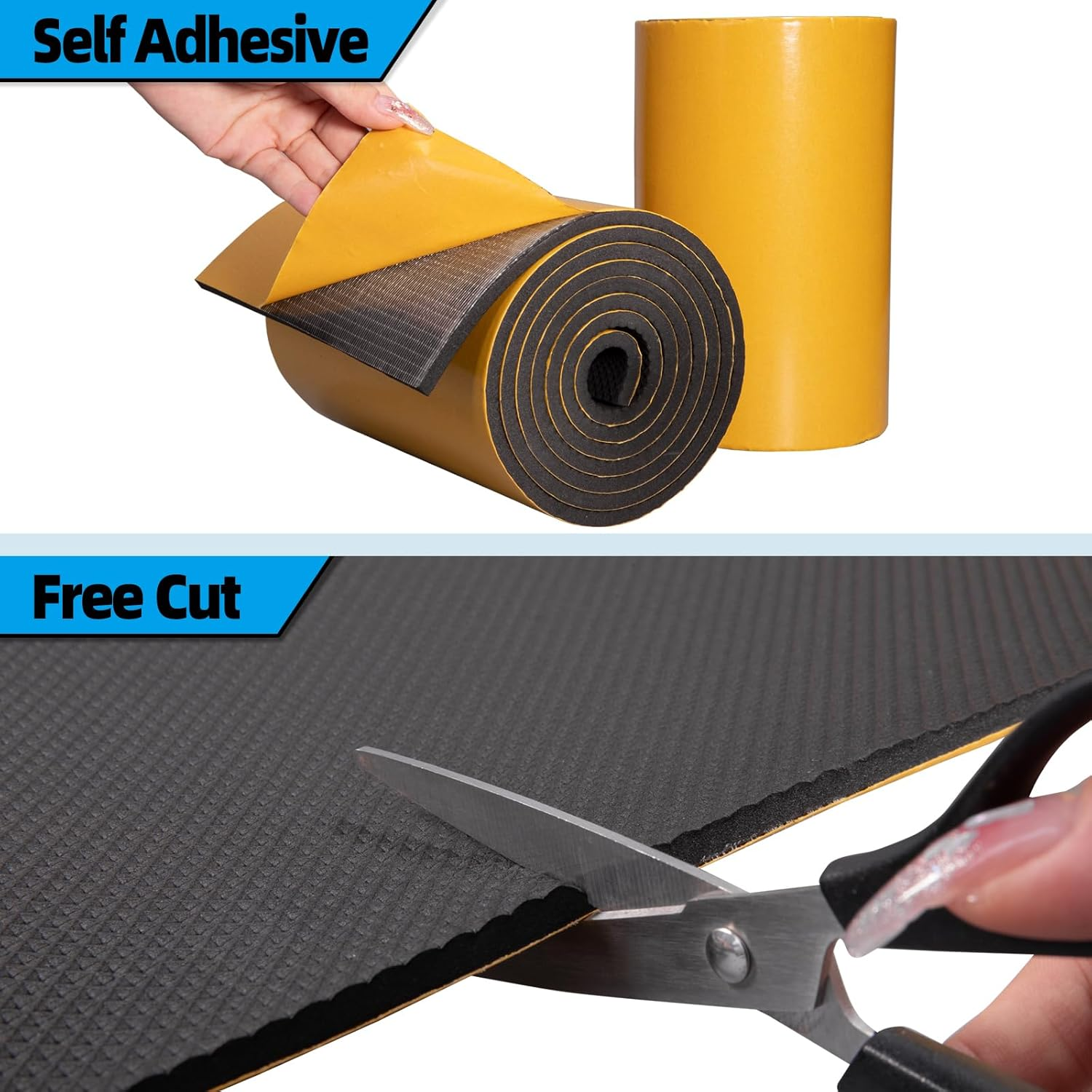 Spurtar Garage Wall Protector for Car Doors, 78 3/4'' X 7 7/8'' X 1/4" Ultra Thick Waterproof Self Adhesive Anti-Collision Mat - German Design (2 Pack) image number 3