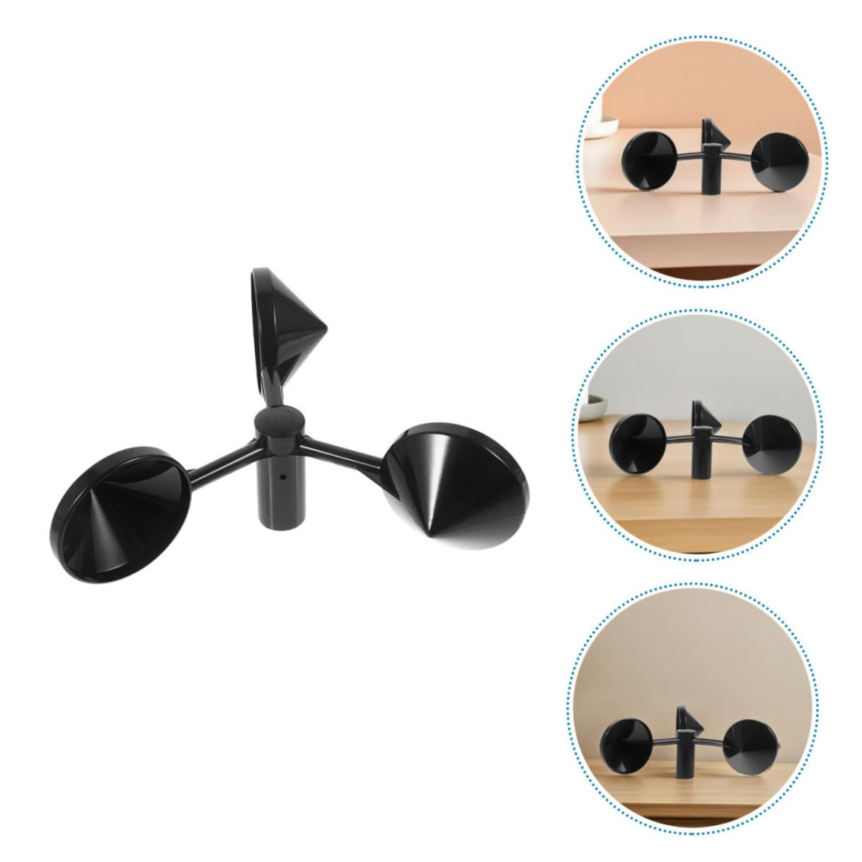 TEHAUX 3Pcs Metal Anemometer Cups Wind Speed Replacement for Outdoor Meteorological Monitoring Airflow Measurement Tool with Quick Response for Wind Energy and Aerospace image number 6