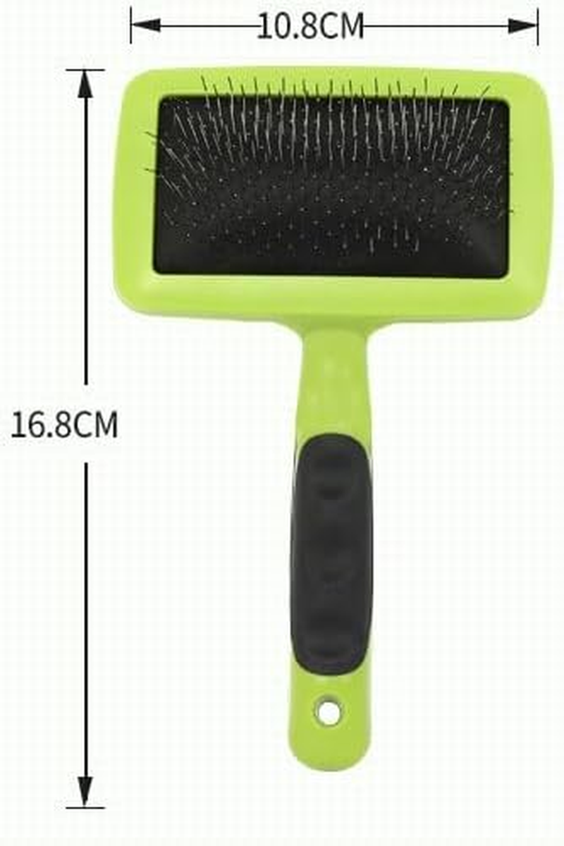 Self-Cleaning Slicker Brush for Dogs, Pet Supplies for Dogs, Dog Grooming Tools (Green, One Size) image number 5