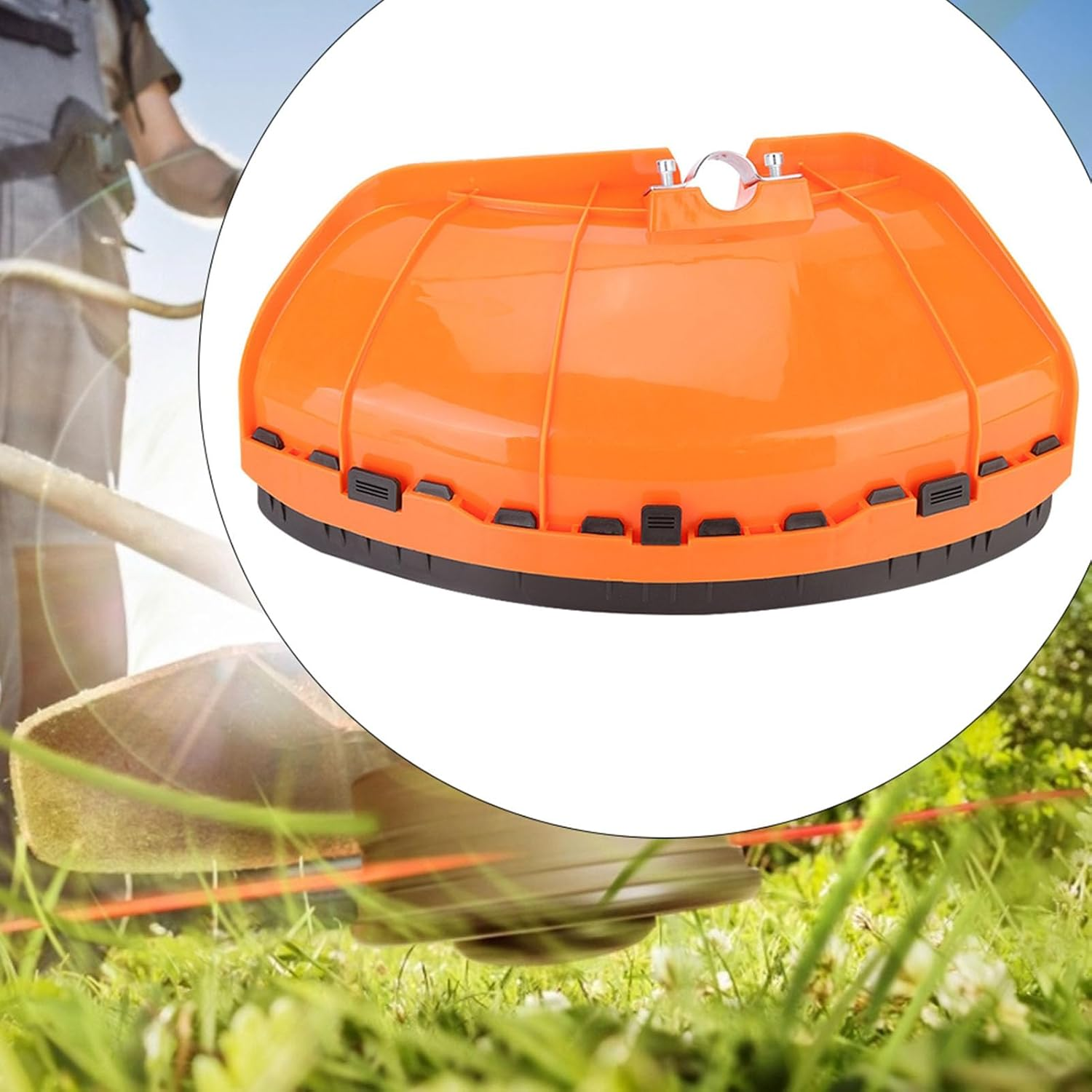 Eater Guard, 26Mm/28Mm Red Plastic Lawn Mower Trimmer Cover Accessory, Brush Cutter Guard - String Trimmer Accessories image number 1