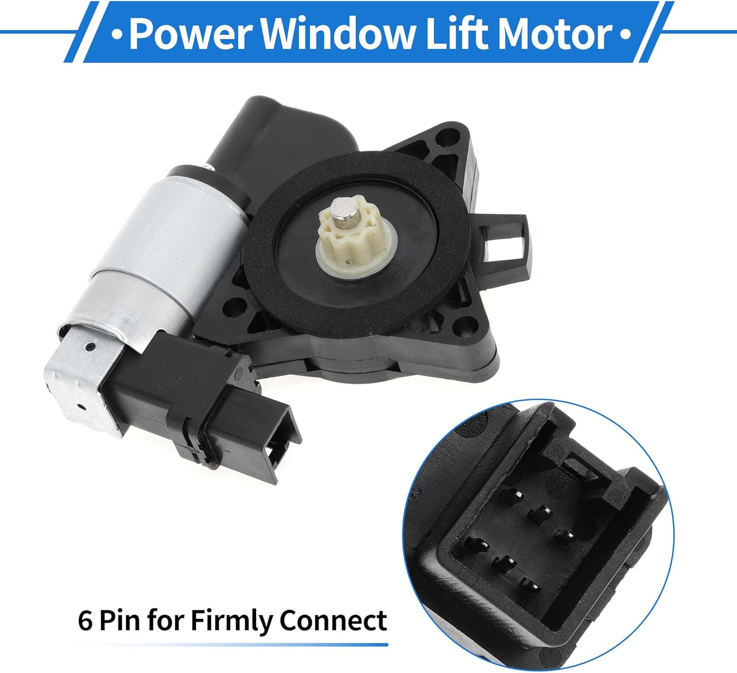 X AUTOHAUX Front Right Rear Left Power Window Regulator Lift Motor for MAZDA 3 2004-2009 No.G22C5858Xf/Gj6A5858Xc/D01G5858Xb 6 Pin Car Window Glass Lift Motor