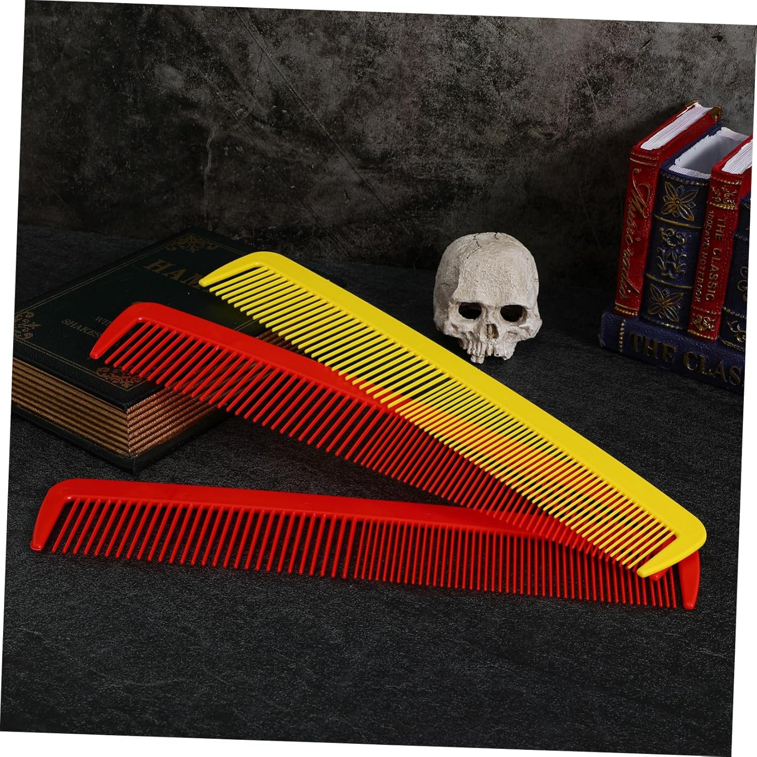 HEATSHAKING 3 Pcs Halloween Big Comb Handmade Wide Tooth Props for Party Carnival Lightweight Portable Accessories Random Color image number 4