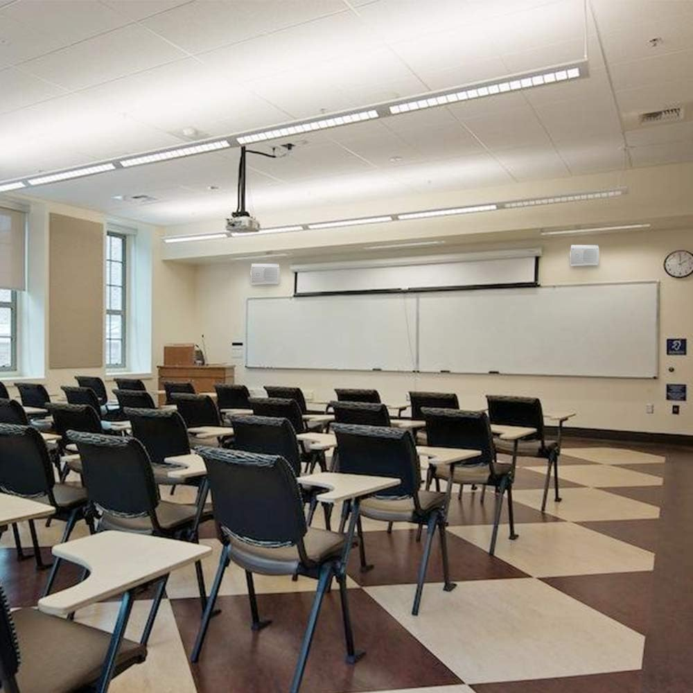 Herdio Outdoor Bluetooth Speakers Waterproof, 4'' 200W Wall Mounted Speakers, Indoor/Outdoor Sound System with Superior Stereo Bass Dome Tweeter, All-Weather Durability, for Patio Deck, White image number 3