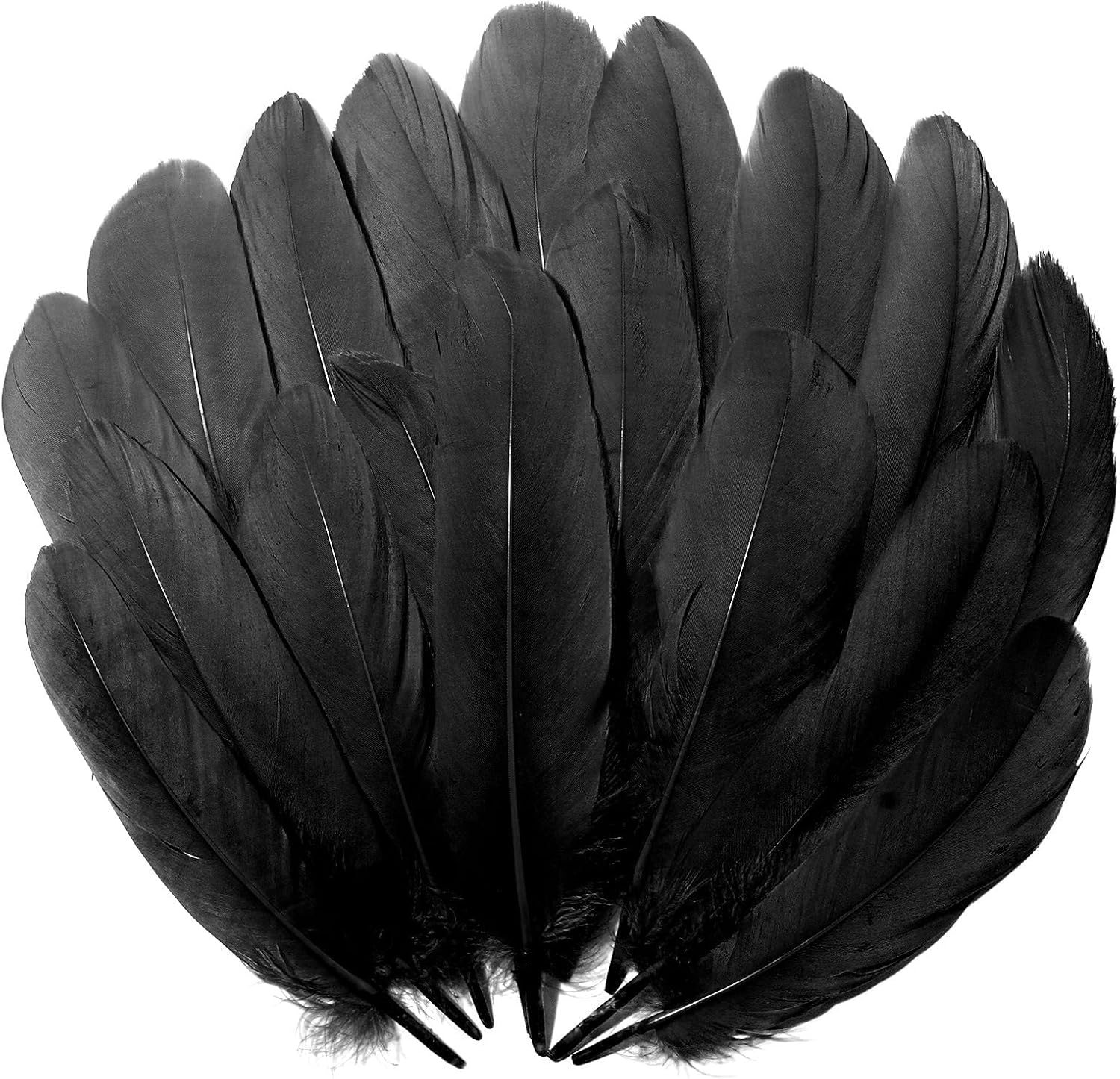 120Pcs Natural White Goose Feathers 6-8 Inch for Crafts, Wedding Decorations, DIY Projects, Dream Catcher, Party & Home Decor （White）- CRFY