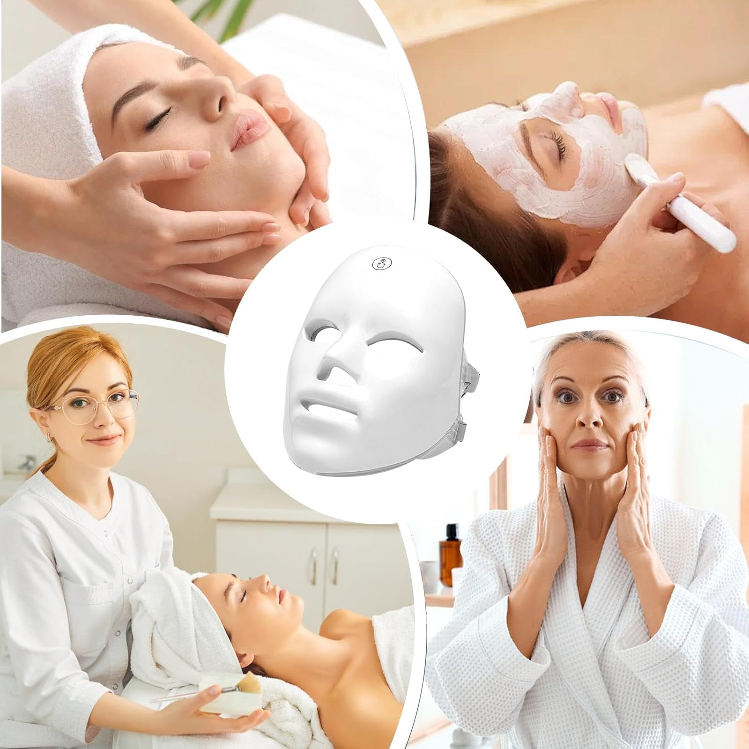 LED Style Cover | Light Beauty Mask 7-In-1 Wireless Facial Technology, Red & Hydration & Rejuvenation, Rechargeable & Portable image number 1