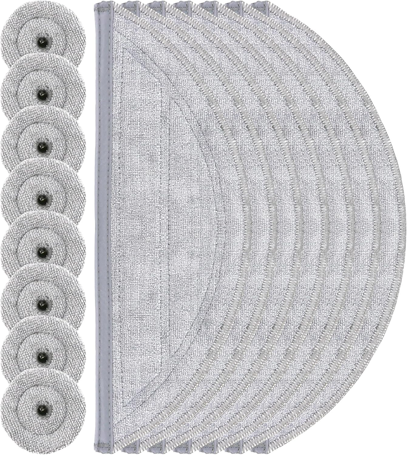 YBVABE Mop Pads Replacement for Roborock S8 Maxv Ultra/ S8 Max Untra Vacuum【Not for S8 Pro Ultra】 16Pack Microfiber Mops Accessories with 8 Dual Oscillating Mop Cloths, 8 Edge Mop Pads image number 3