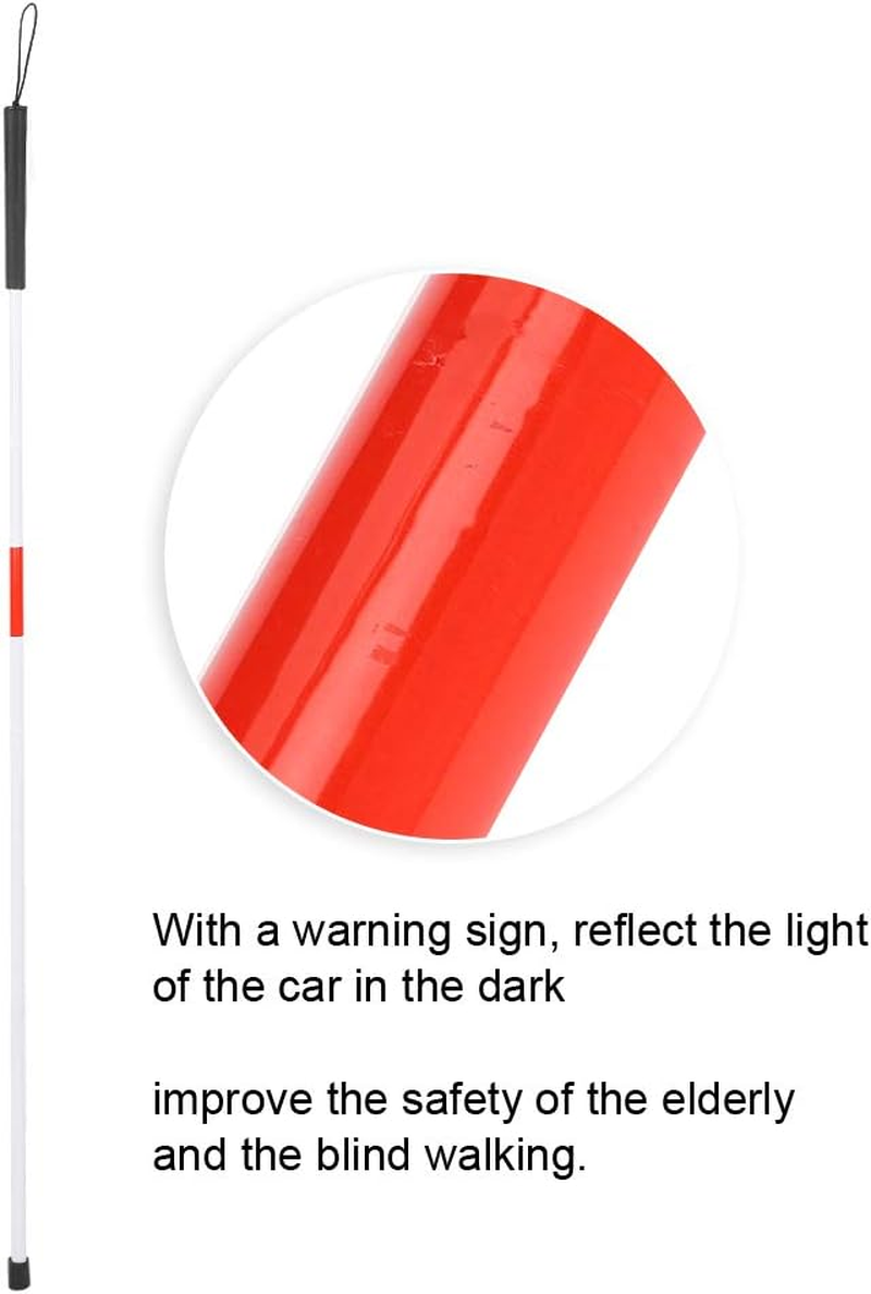 Portable Blind Stick, Blind Crutch, 48.2In Help the Blind to Walk at Night Seniors for Elderly Blind image number 1