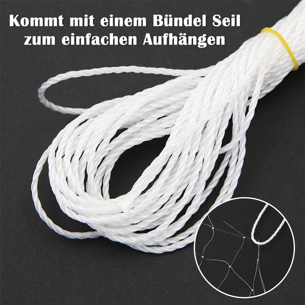 Geluode Cat Safety Net for Balcony and Windows, Transparent Cat Protection Net, Durable, Bite and Tear-Resistant, Includes Fixing Set 2 X 1.5