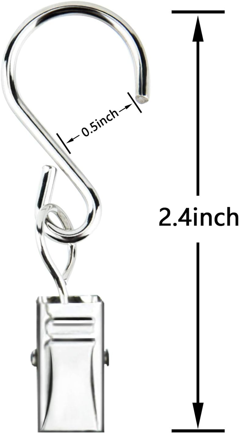 Sunmns String Lights Hangers, Stainless Steel Curtain Light Clip Outdoor Activities Wire Party Hooks, 35 Pack image number 6