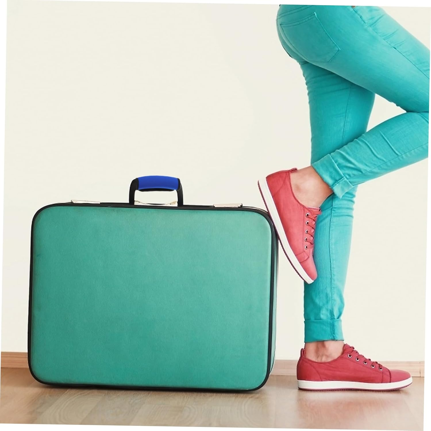 TEMPNAP 2Pcs Neoprene Luggage Handle Wraps Travel Bag Handle Covers Sleeves for Plane Camping Business Trips image number 5