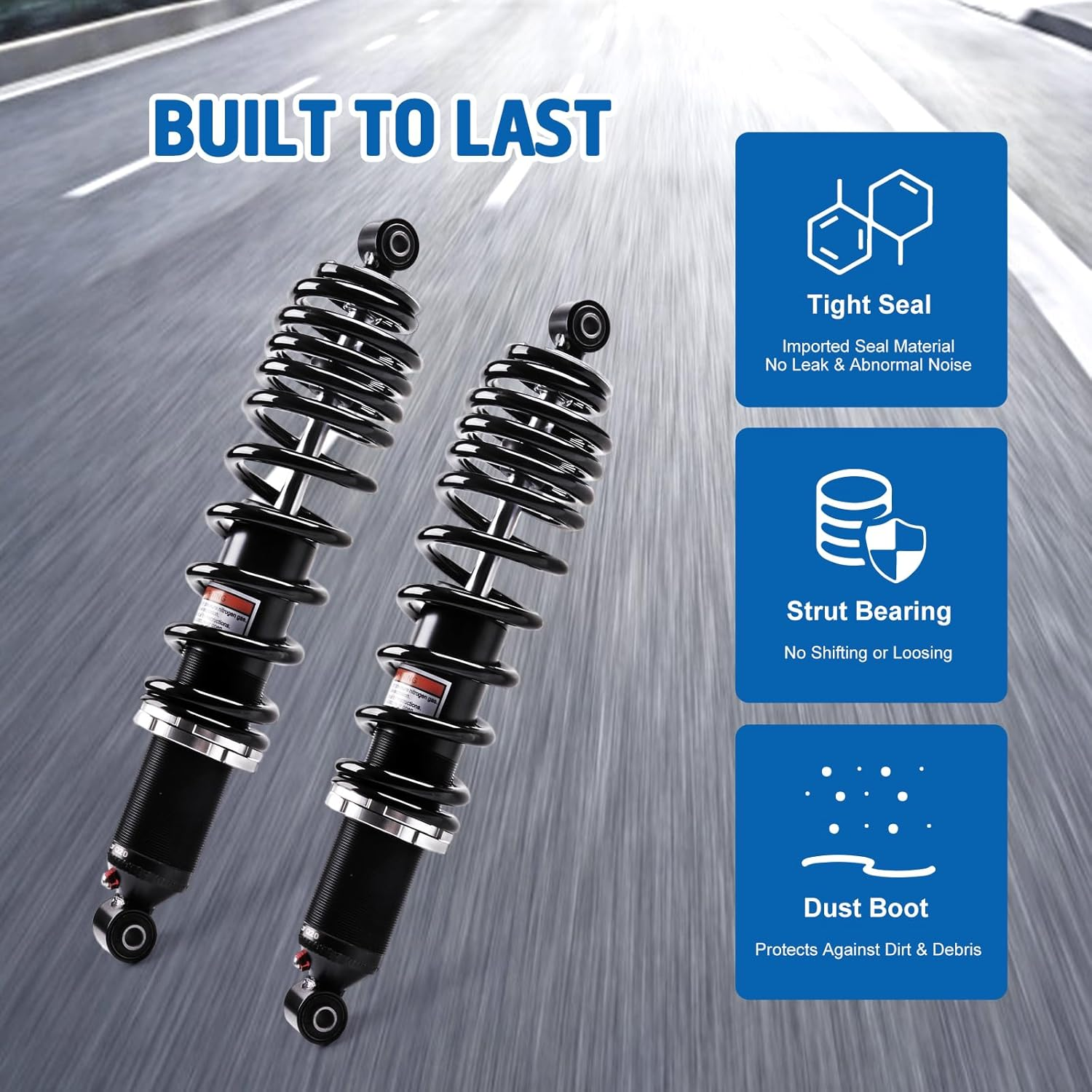 KLV Rear Left Right Shock Absorber Compatible with 2011-2016 Can-Am Commander 800/800R 4X4 BR 1000 DPS STD XT 4X4 BR 2Pcs image number 4