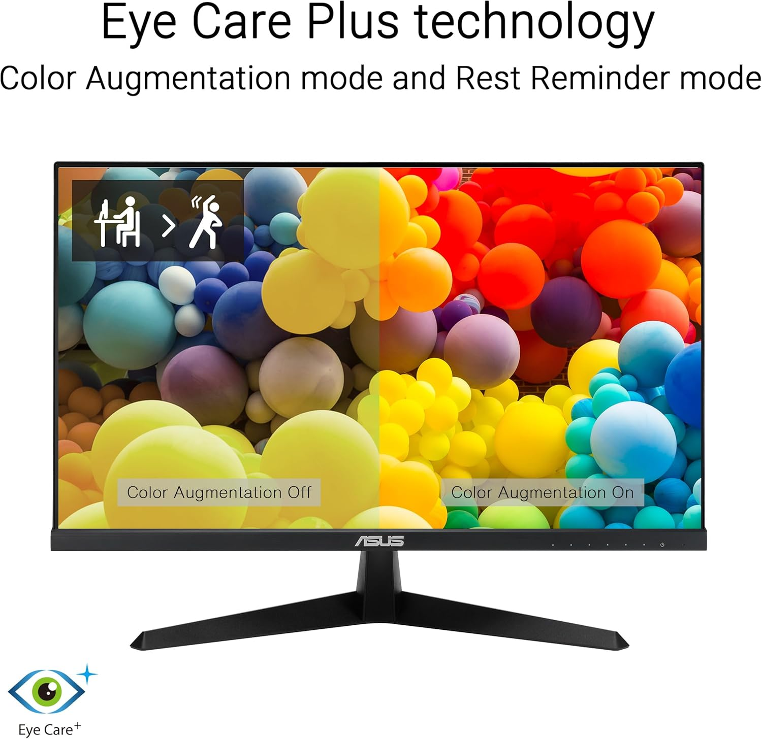 ASUS VY249HGR Eye Care Gaming Monitor &ndash; 24-Inch (23.8-Inch Viewable), IPS, Full HD, Frameless, 120Hz, Adaptive-Sync, 1Ms MPRT, HDMI, Low Blue Light, Flicker Free, Wall Mountable image number 5