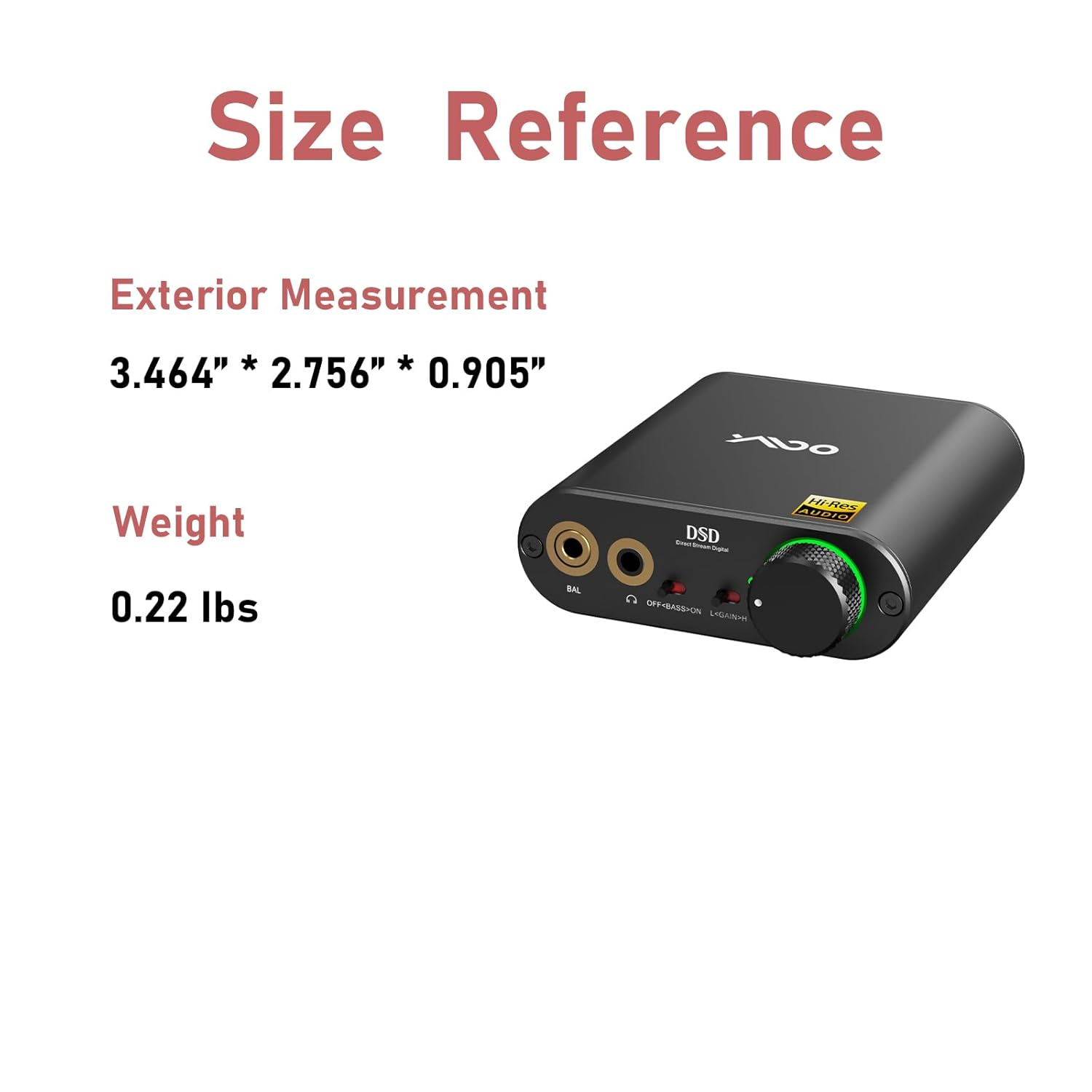 YMOO Headphone Amplifier DAC, Mini Headphone Amp Hifi Stereo, Compatible with Usb/Aux 3.5Mm /4.4Mm /Optical/Coaxial RCA Jack for Desktop, PC, Windows, Android, Ios, PS5, 768K/32Bit DSD512 Audio image number 3