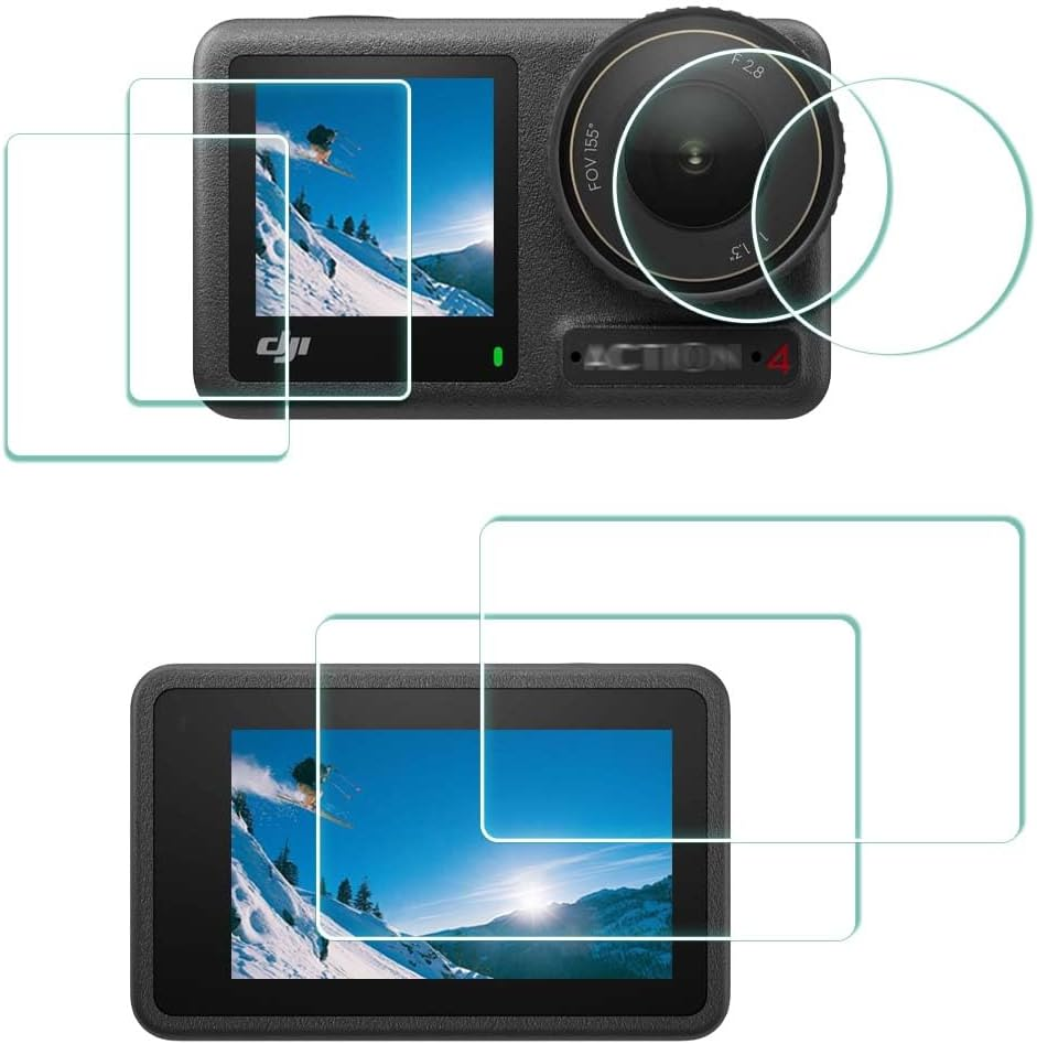ULBTER Lens Screen Protector for DJI OSMO Action 6 Camera [9Pack], Tempered Glass Cover 9H Hardness Ultra-Clear Anti-Scrach Anti-Fingerprint Anti-Bubble image number 1