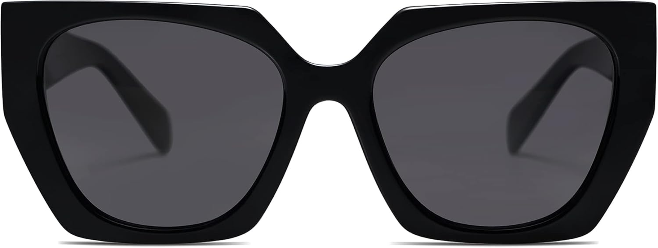 SOJOS Retro Cateye Polarized Oversized Sunglasses Womens Vintage Square Designer Sunnies SJ2205