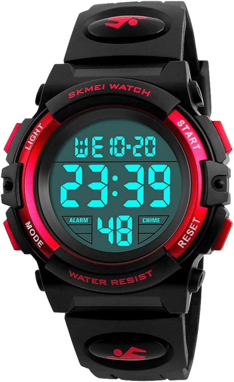 Touber Kids Digital Sport Watch, 50M Waterproof LED Wrist Watches with Alarm Stopwatch - Best Gifts