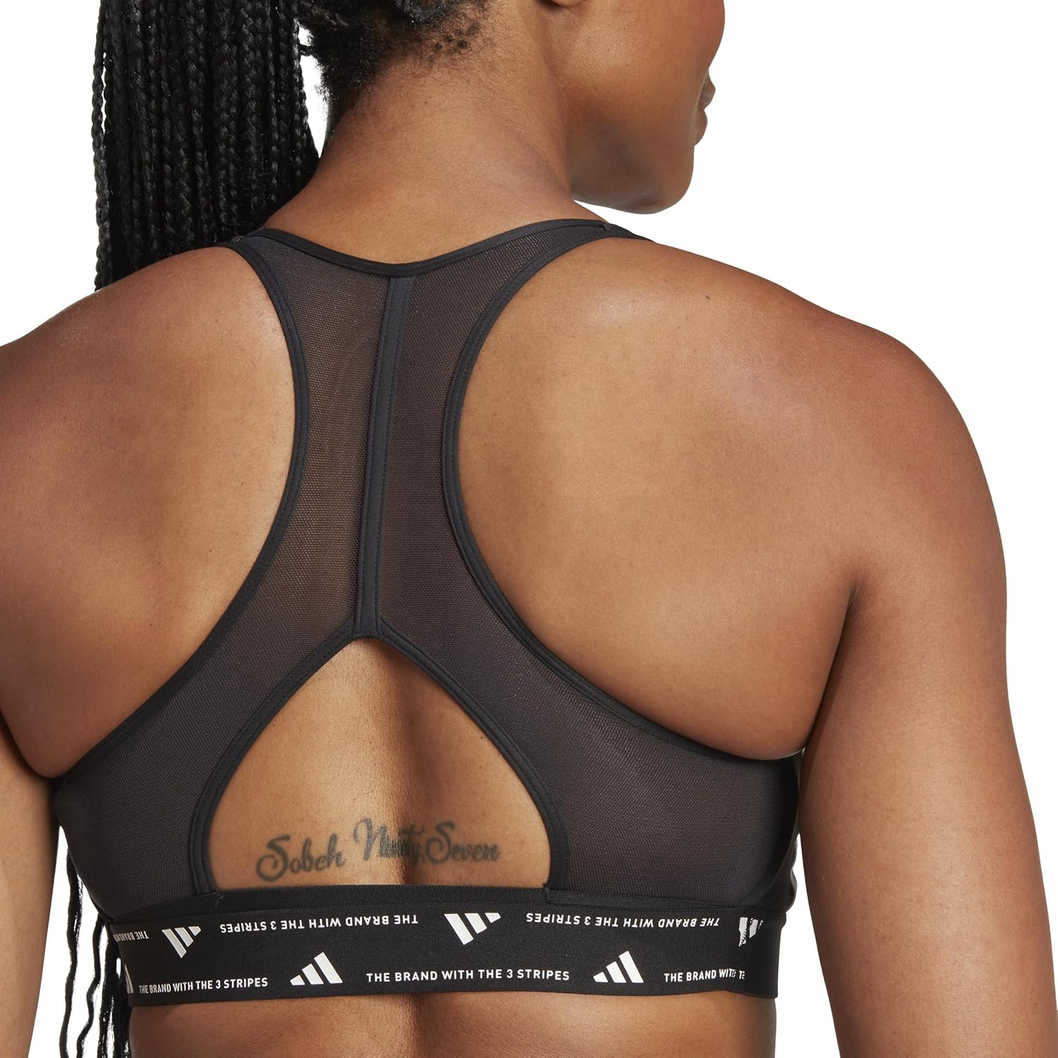 Adidas Performance Powerimpact 3-Stripes Women'S Medium-Support Training Bra, Black/White image number 5