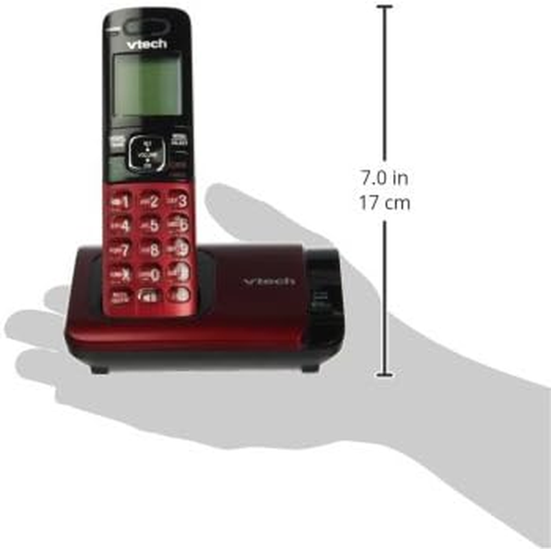 Vtech CS6719-16 DECT 6.0 Phone with Caller Id/Call Waiting, 1 Cordless Handset, Red