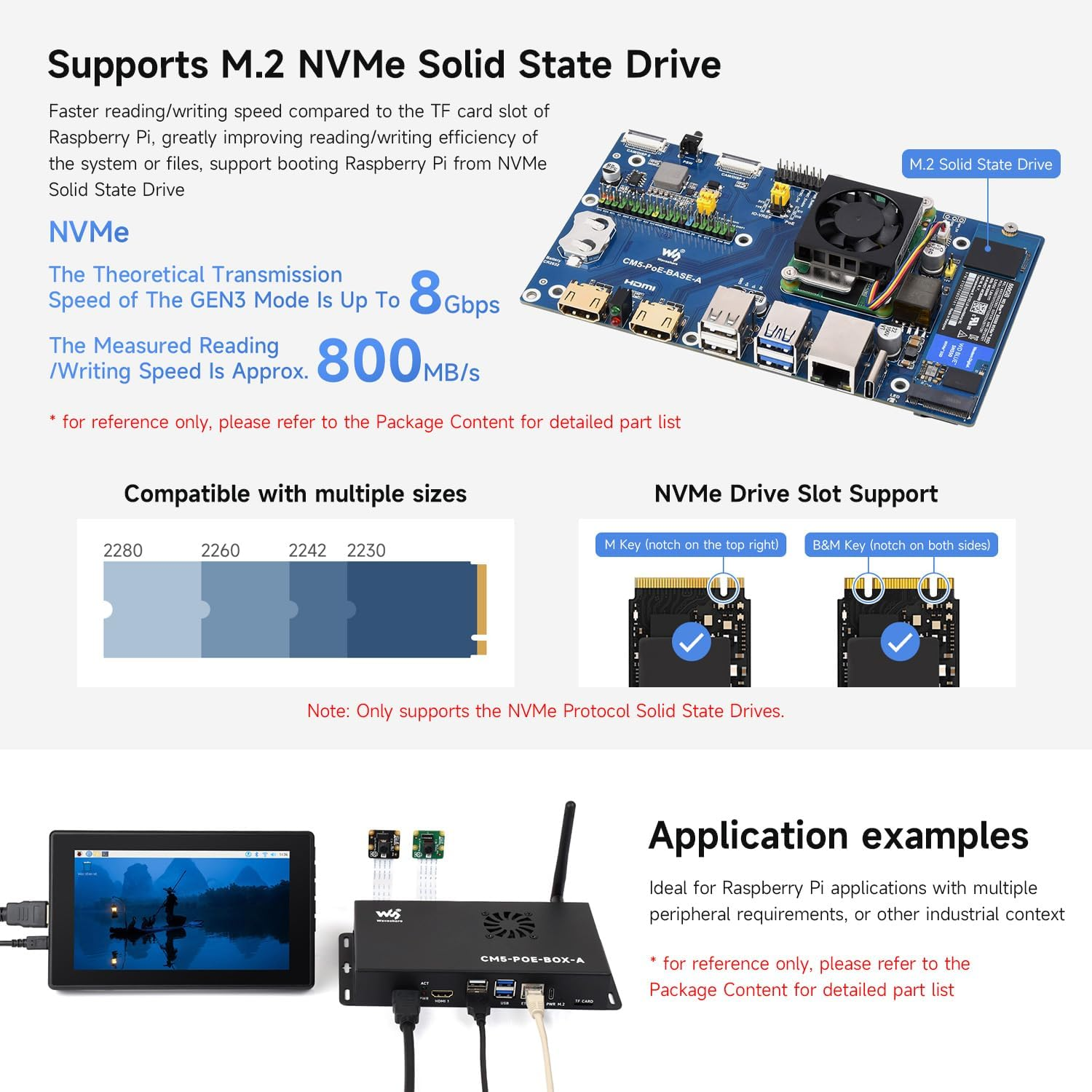 Waveshare Compute Module 5 IO Board+Case, Compatible with All Variants of Raspberry Pi CM5, with Poe Feature, Bundle with Board+ Case+Power Supply image number 2