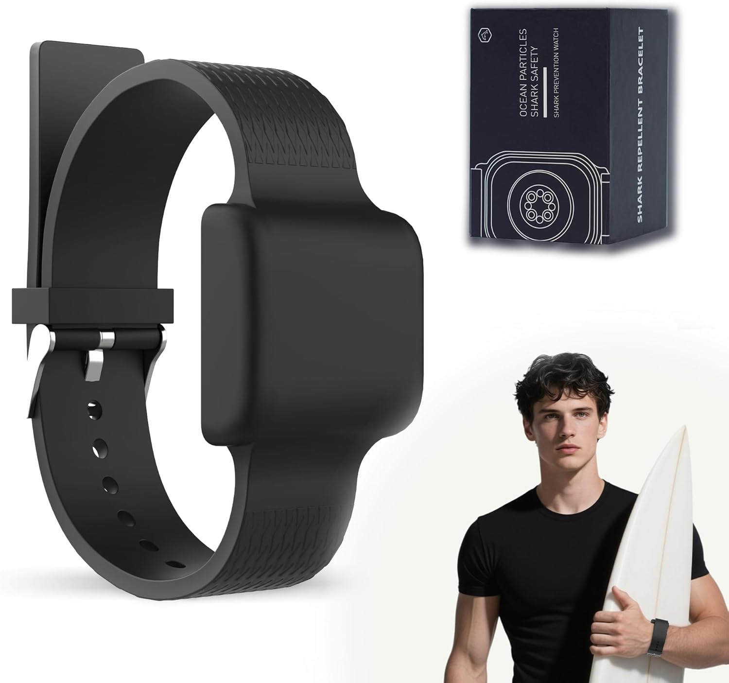 Magnetic Shark Deterrent Band,Repellent Bracelet for Swimming Surfing Diving Snorkeling Ocean Water Sports Portable Shark Deterrent Device for Men Women image number 4