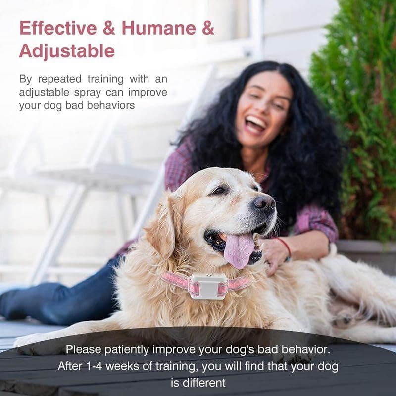 Citronella Bark Collar, Auto Citronella Dog Bark Collar Spray anti Dog Bark Collars with 2 Adjustable Spray Level, Citronella Dog Barking Training Collar No Shock Safty for Dogs