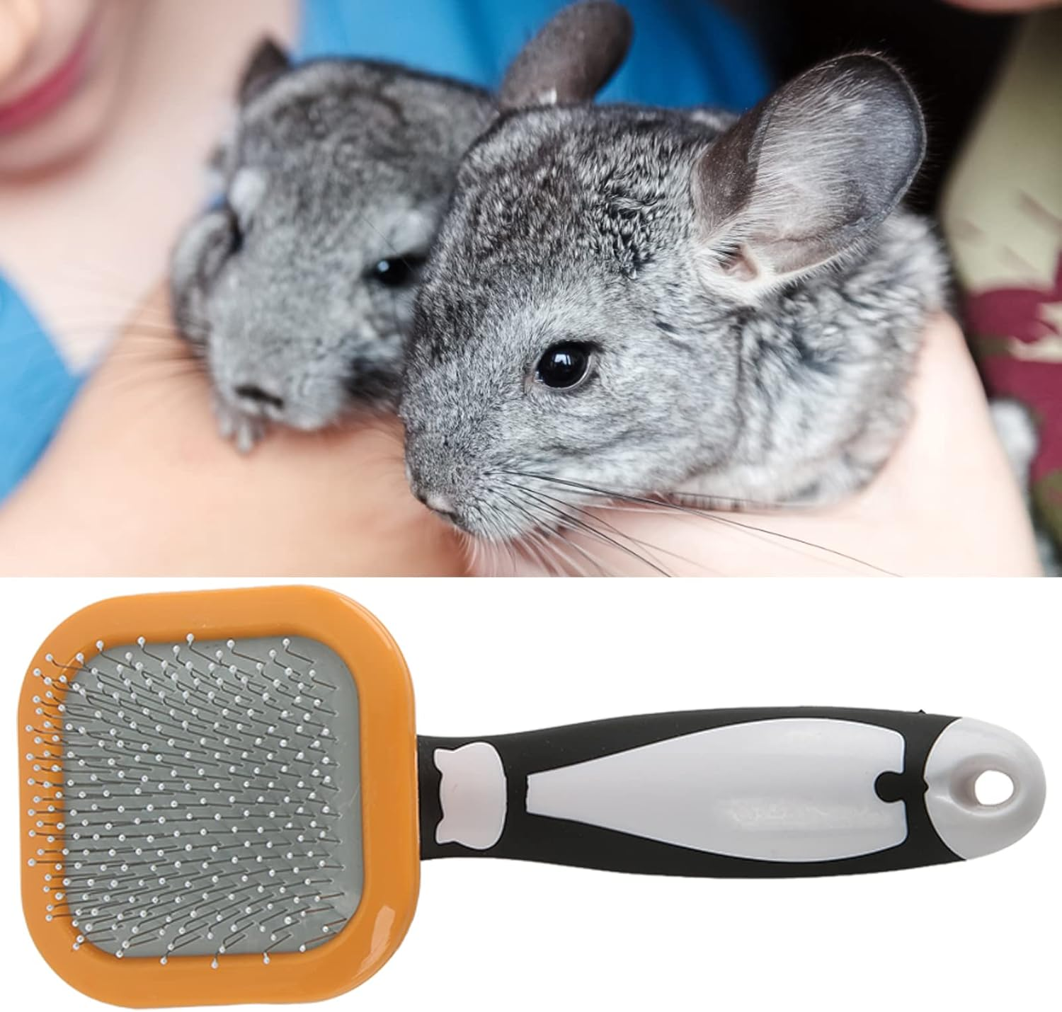 Zerodis Slicker Brush for Small Pets, Cleaning Brush for Rabbits, Brush Head, 360 Degree Rotation, Floating, Removes Brush for Rabbits and Cats image number 3