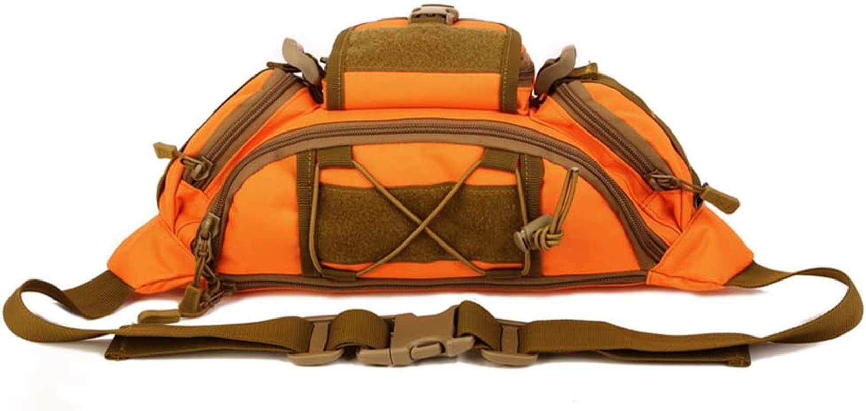 CREATOR Tactical Waist Pack Portable Fanny Pack Outdoor Hiking Travel Large Army Waist Bag Military Waist Pack for Daily Life Cycling Camping Hiking Hunting Fishing Shopping - Black - Brown image number 7