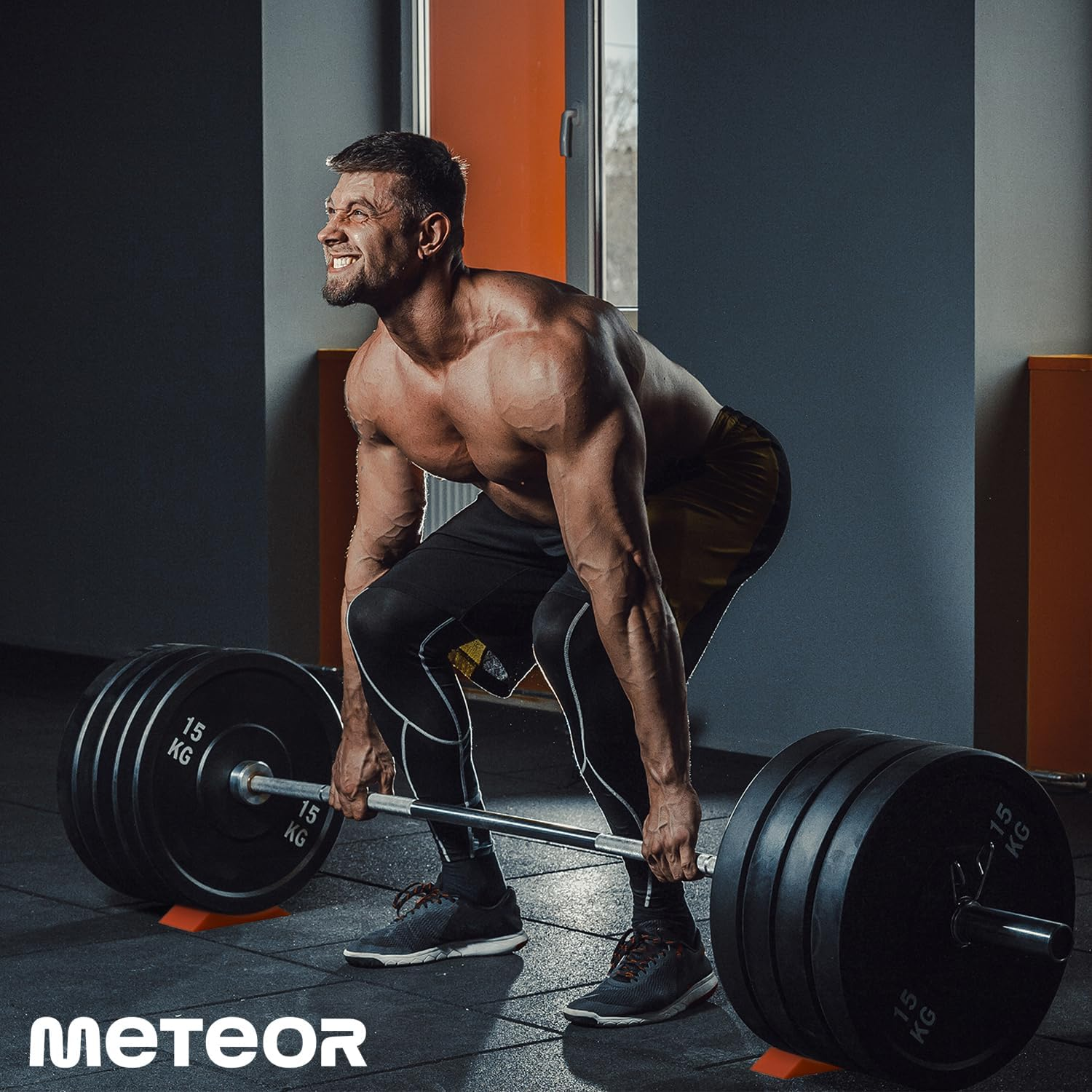 Meteor Deadlift Silicone Wedge (1 Pair) - Non-Slip Deadlift Pad, Barbell Pad, a Barbell Jack Alternative for Safe Loading/Unloading - Essential for Weightlifting, Crossfit & Home Gym image number 4