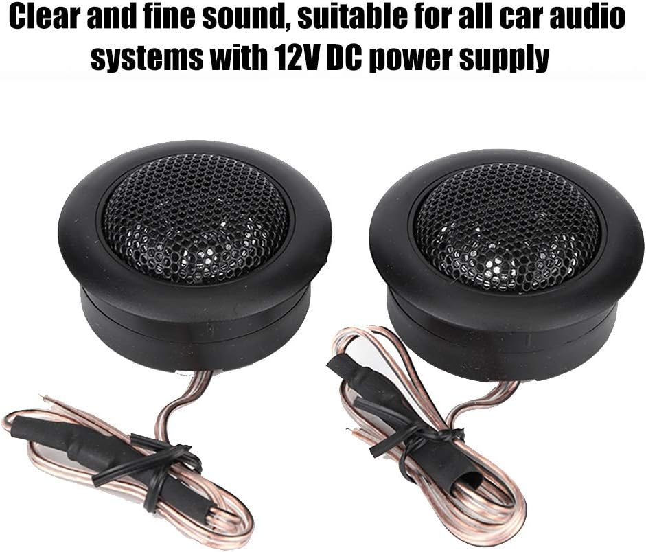Pair of 12V 120W Car Mini Super Power Loud Dome Audio Speaker Tweeter, Professional Capacitance with Pure Copper Wiring Port, Nonmagnetic Baskets, Compact Size, Easy to Install, image number 1