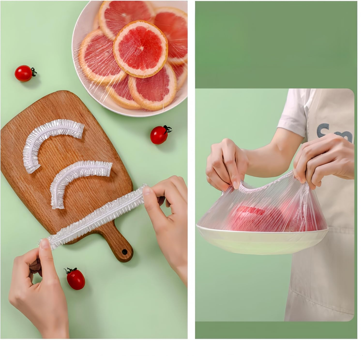 Ai-Oumleef Bowl Covers,100Pcs Shower Caps for Sourdough Bread, Covers Bread Proofing,Reusable Bowl Covers for Bread Proofing, Bread Cover for Rising, Covers for Bowls with Elastic image number 1