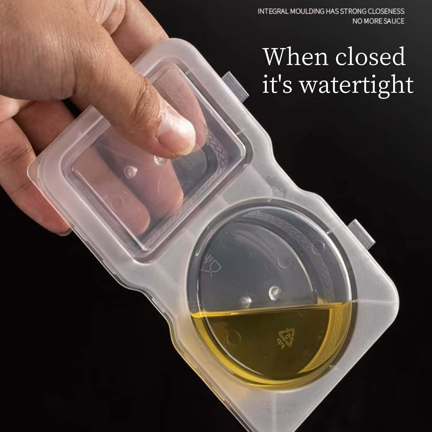 ARREBOL 40 Sets Reusable Small 2 Compartment Snack Sauce Condiment Containers with Lids image number 5